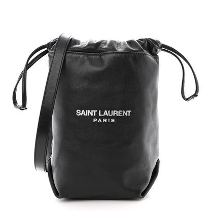 Saint Laurent Lambskin Small Teddy Bucket Bag Black 3 of 12