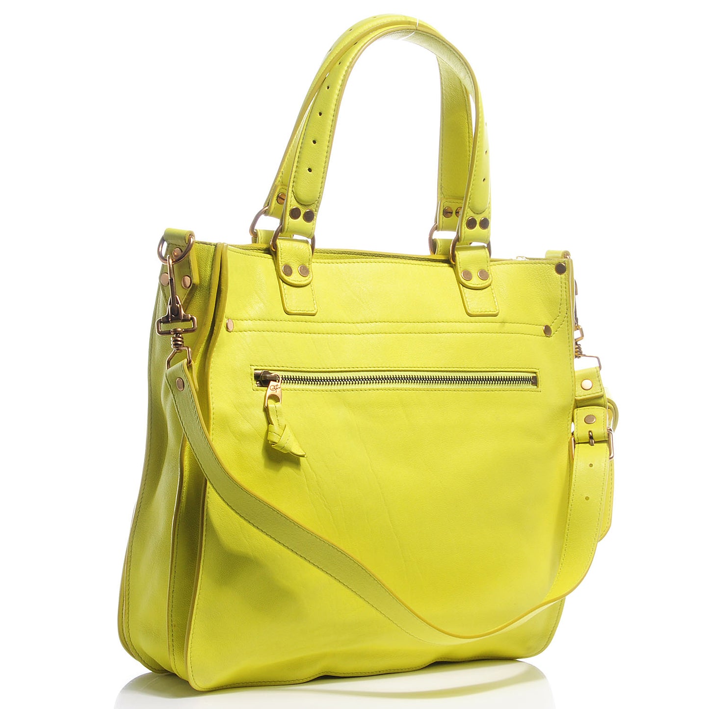 Leather PS1 Tote Citron