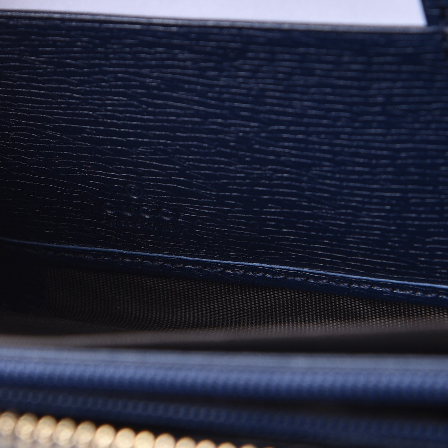 Gucci Calfskin Heartbeat Print Zip Around Wallet Blue 4 of 8