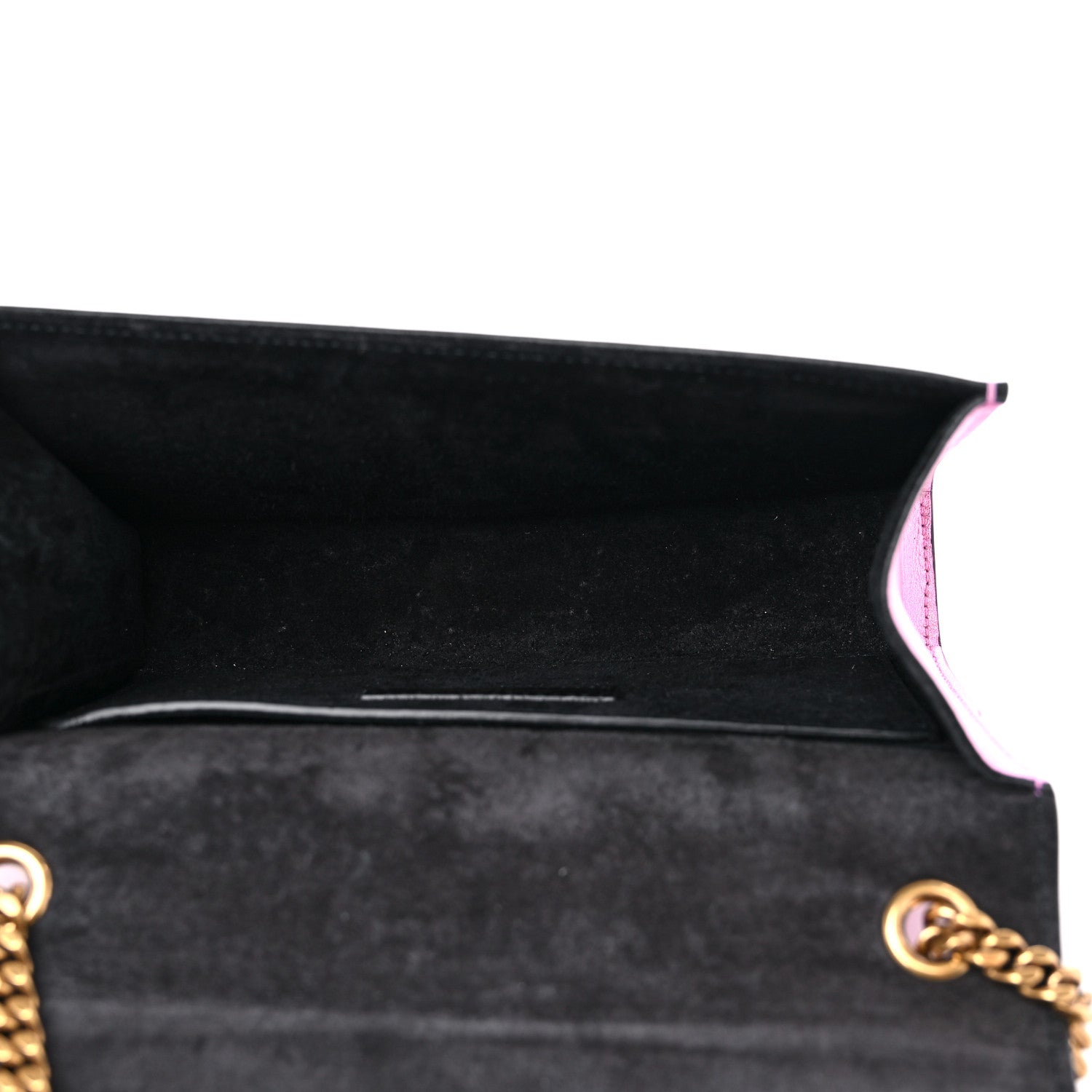 Saint Laurent Metallic Calfskin Small Classic Monogram Kate Tassel Satchel Pink 5 of 10
