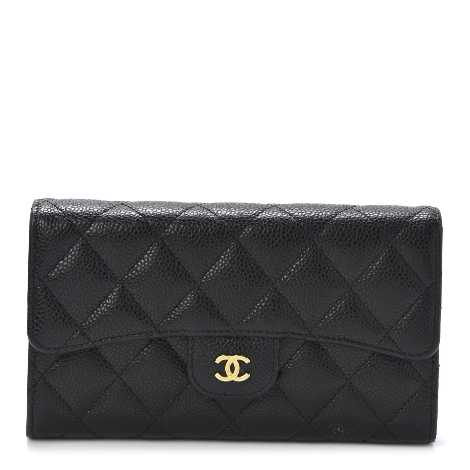 Chanel Caviar Quilted Large Flap Wallet Black 1 of 10