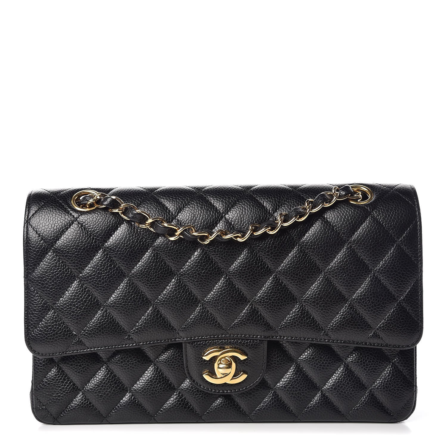 Chanel Caviar Quilted Medium Double Flap Black 1 of 9