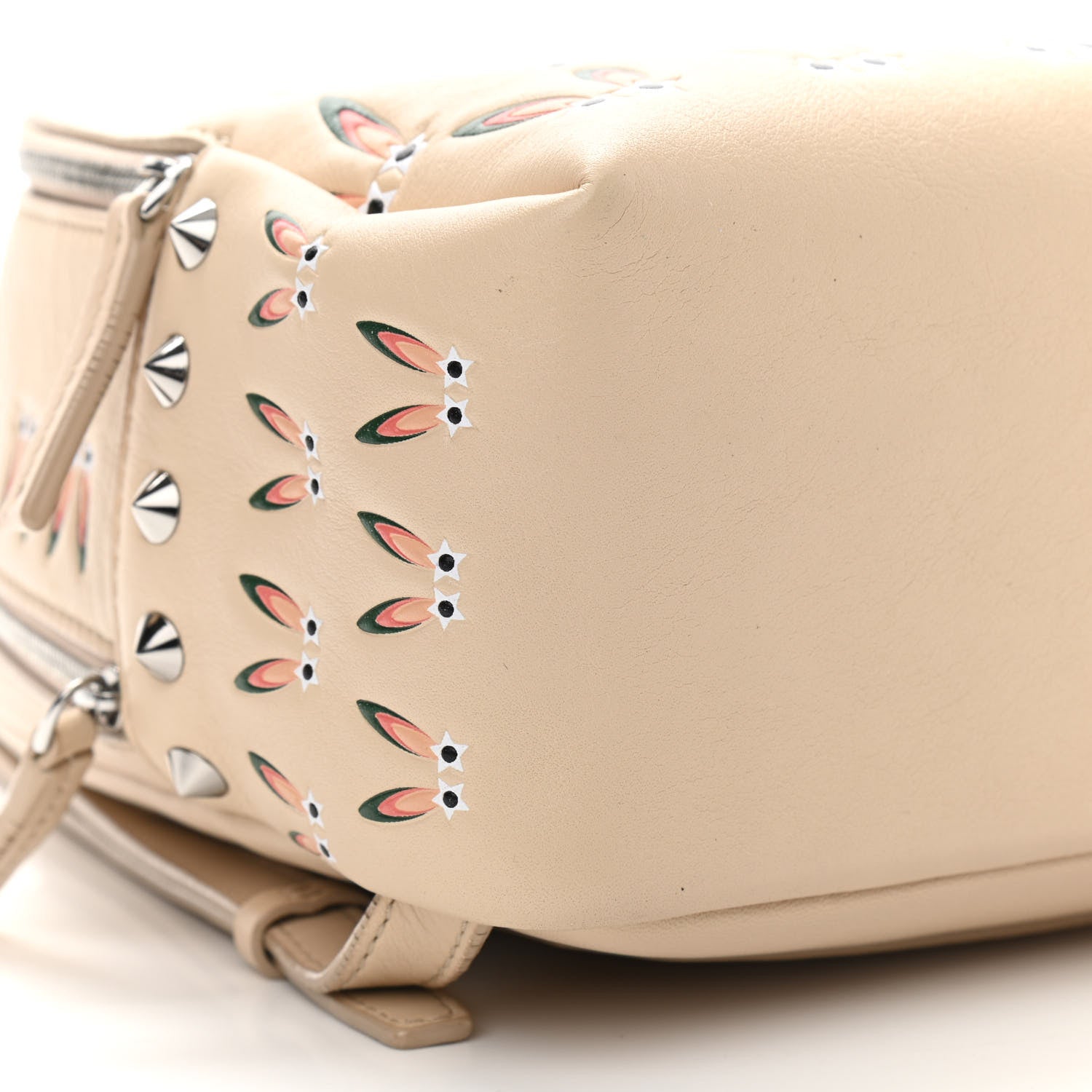 MCM Lambskin Star Eyed Bunny Mini Backpack Natural 5 of 13