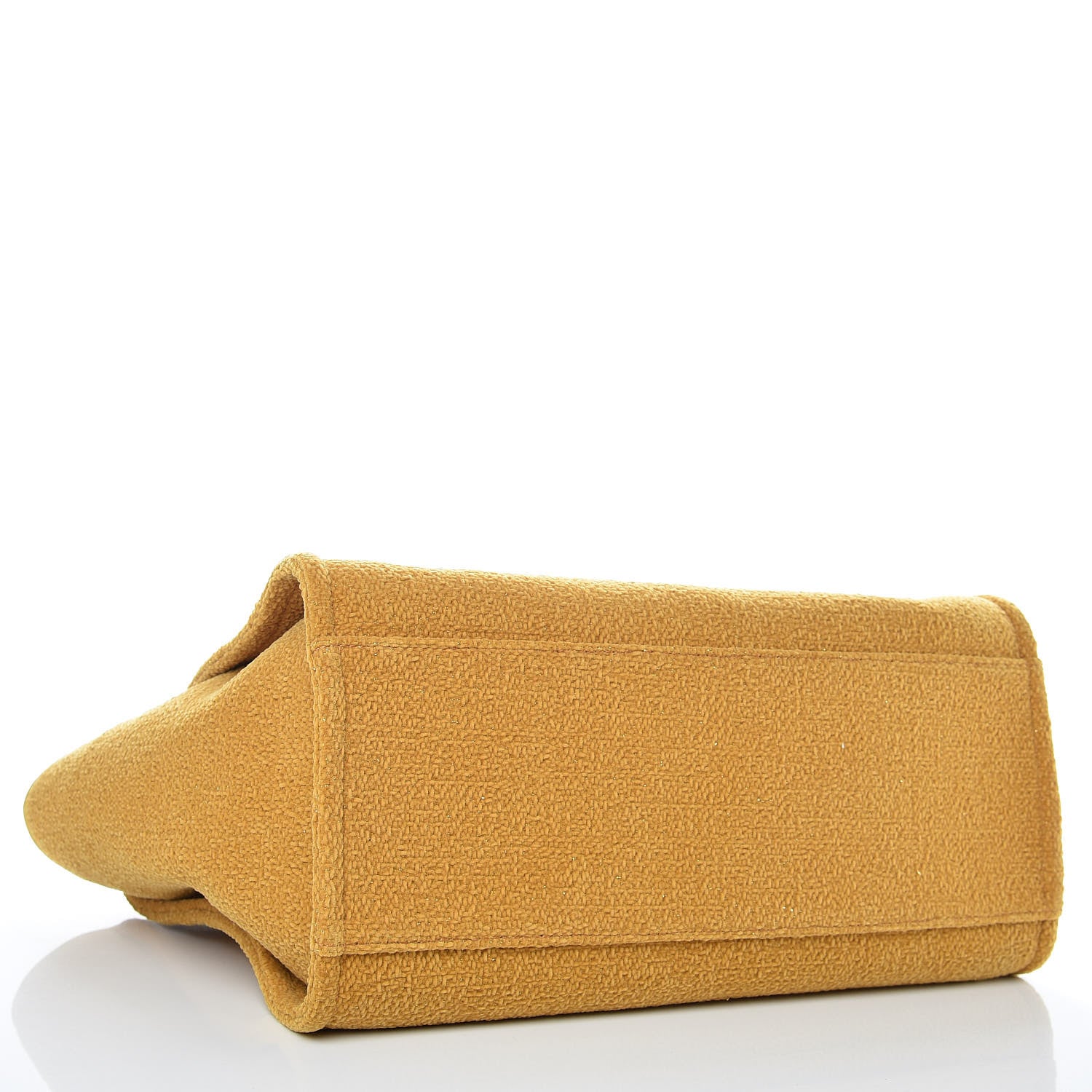 Chanel Lurex Boucle Medium Deauville Tote Yellow 5 of 10