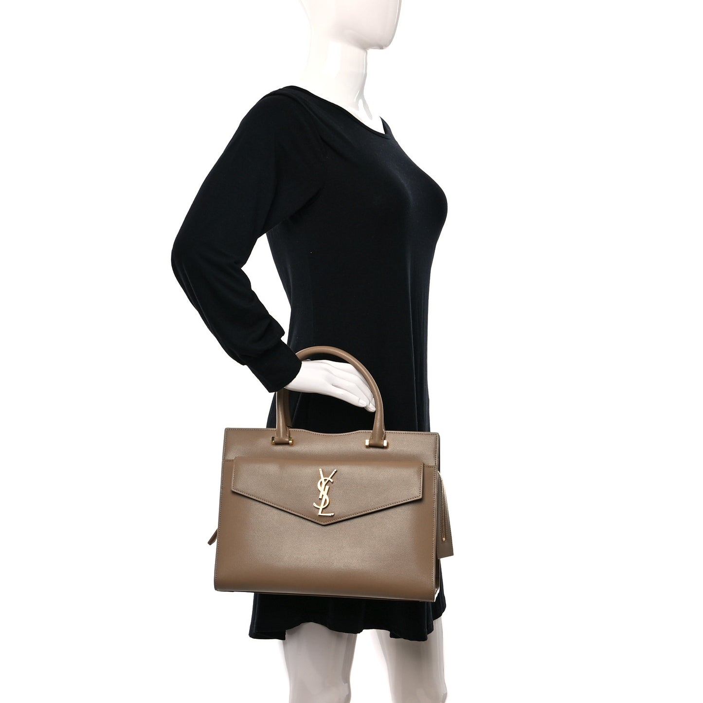 Grain De Poudre Medium Uptown Tote Dark Beige