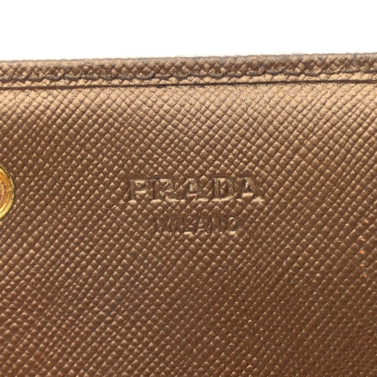 Metallic Saffiano Continental Flap Wallet Bronze