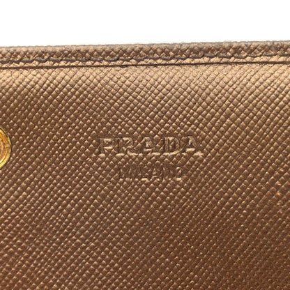 Prada Metallic Saffiano Continental Flap Wallet Bronze 6 of 15