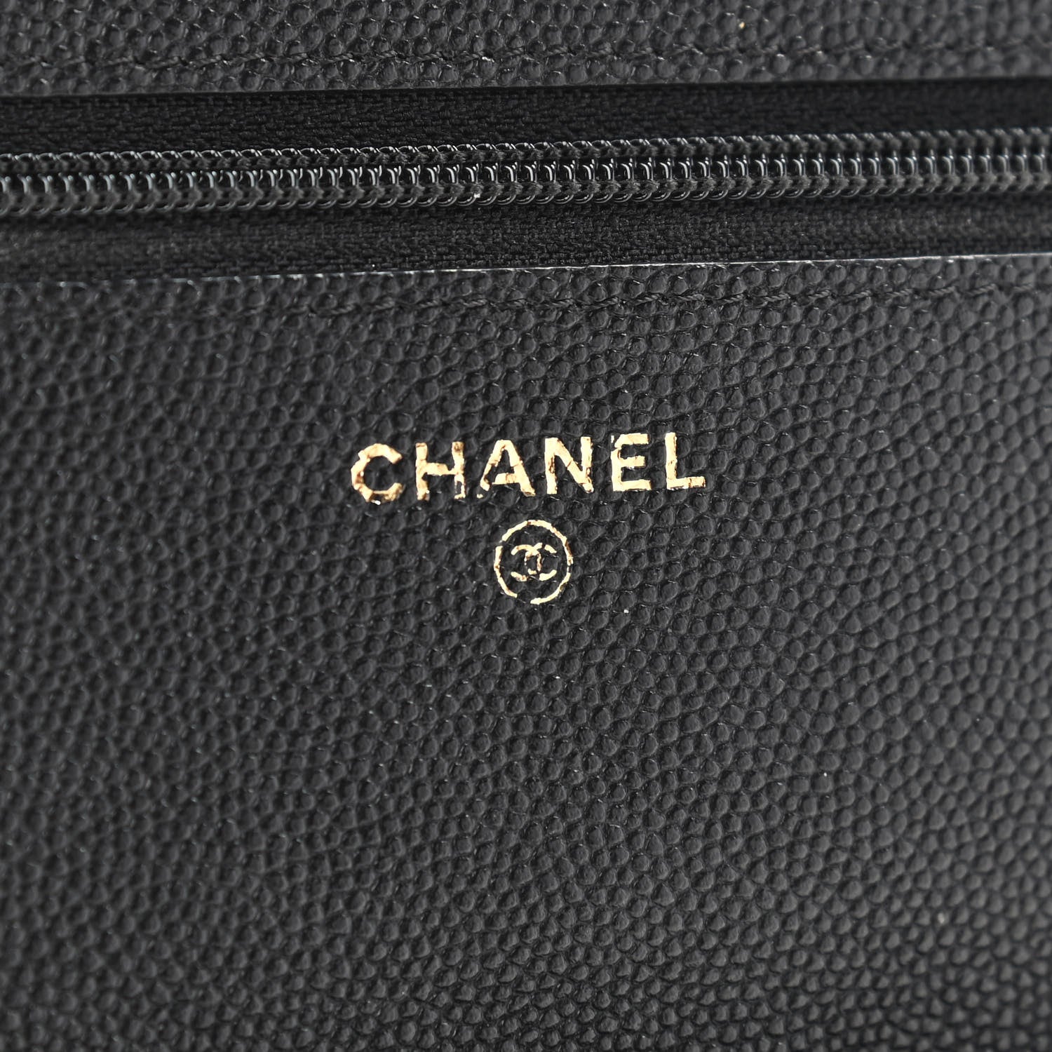 Chanel Caviar Suede Stitched Lady Coco Wallet On Chain WOC Black 6 of 11