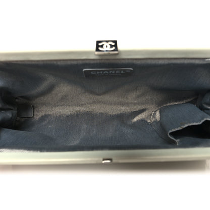 Chanel Lambskin Vertical Quilted Mademoiselle Clutch Light Green 5 of 12