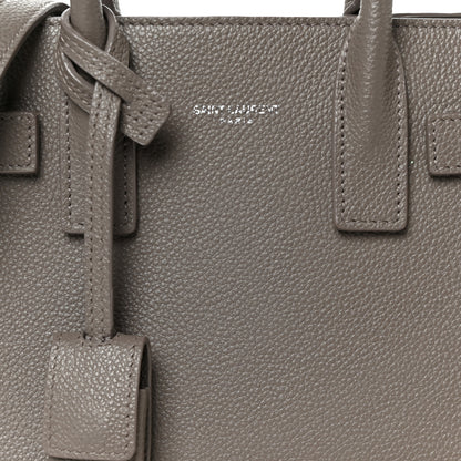 Saint Laurent Grained Calfskin Topstich Baby Sac De Jour Fog 9 of 11