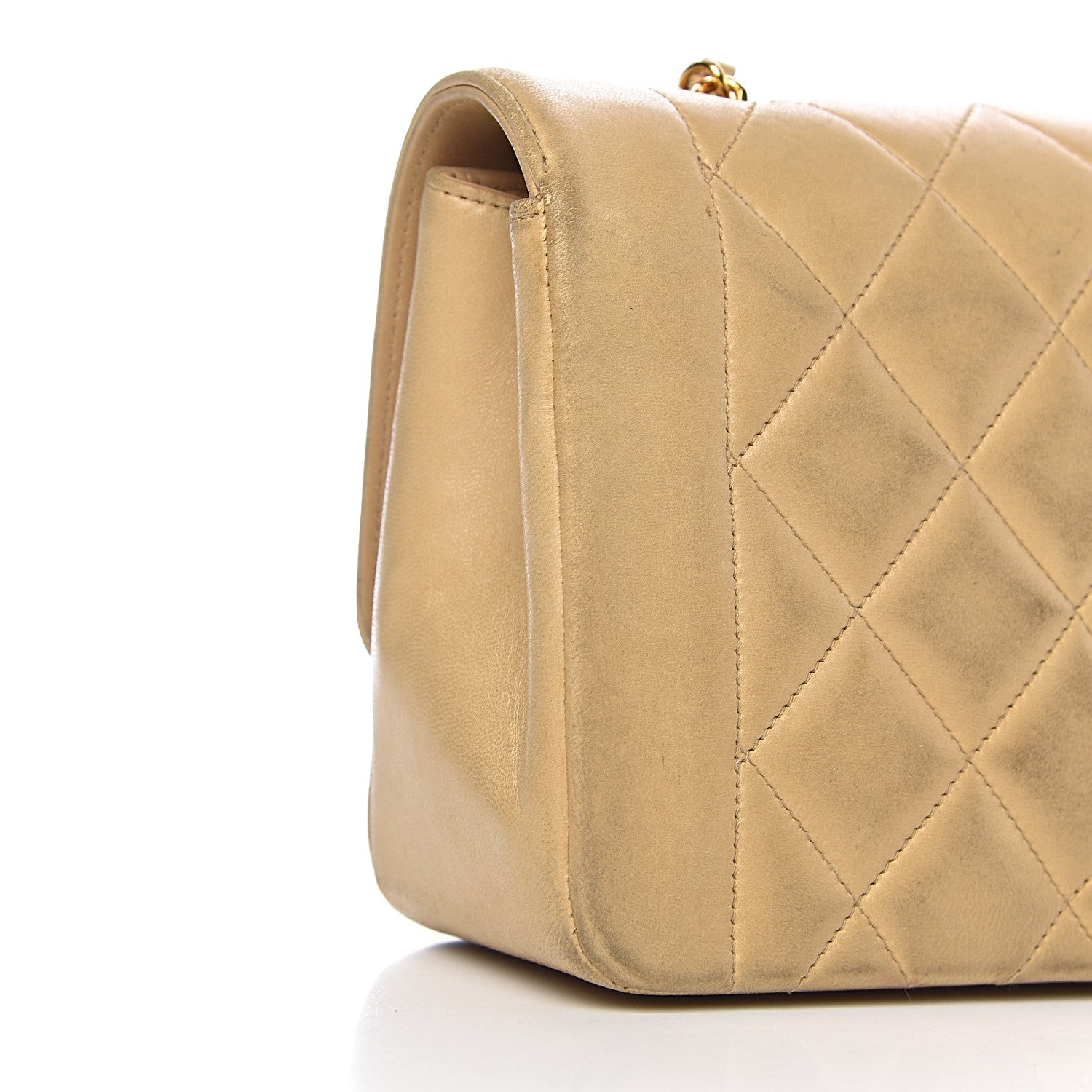 Chanel Lambskin Quilted Small Flap Beige 16 of 26