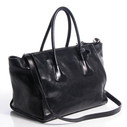 Prada Glace Calf Twin Pocket Tote Nero Black 7 of 14