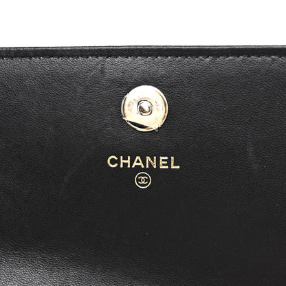 Chanel Lambskin Crochet Quilted Flap Phone Holder Black 6 of 11