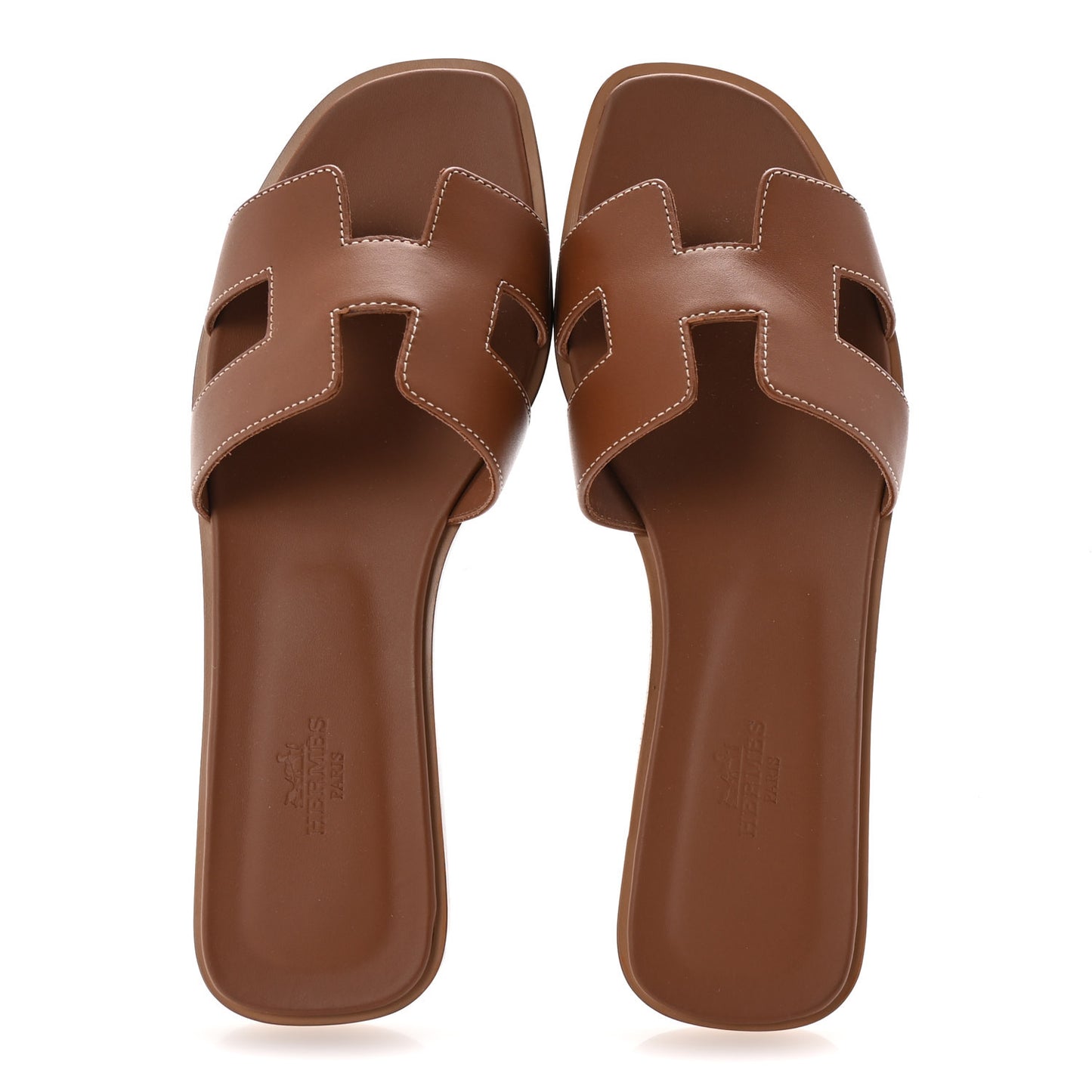 Box Calfskin Oran Sandals 39 Gold