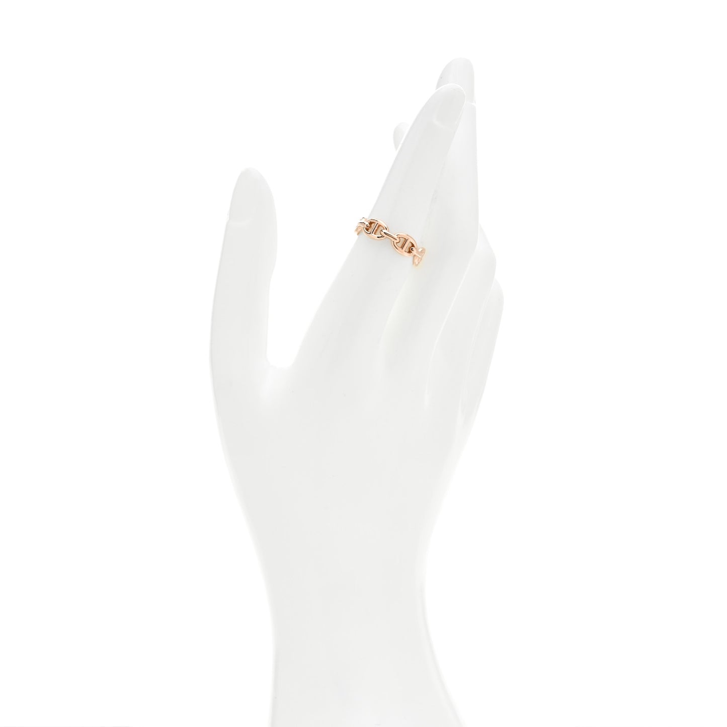 18K Rose Gold PM Chaine D'Ancre Enchainee Ring 54 6.75