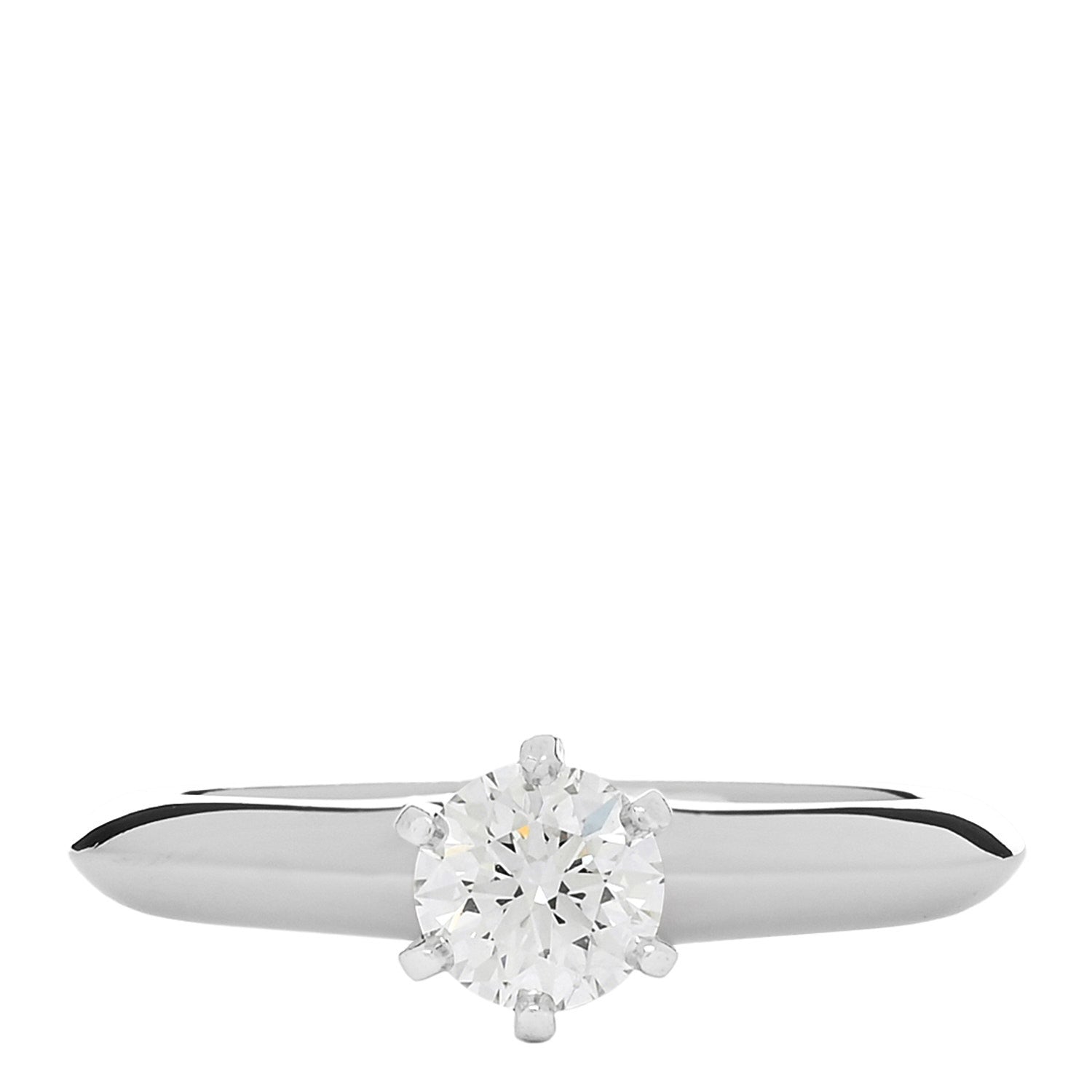 Tiffany Platinum Diamond .51ct Solitaire Engagement Ring 52 6 1 of 7