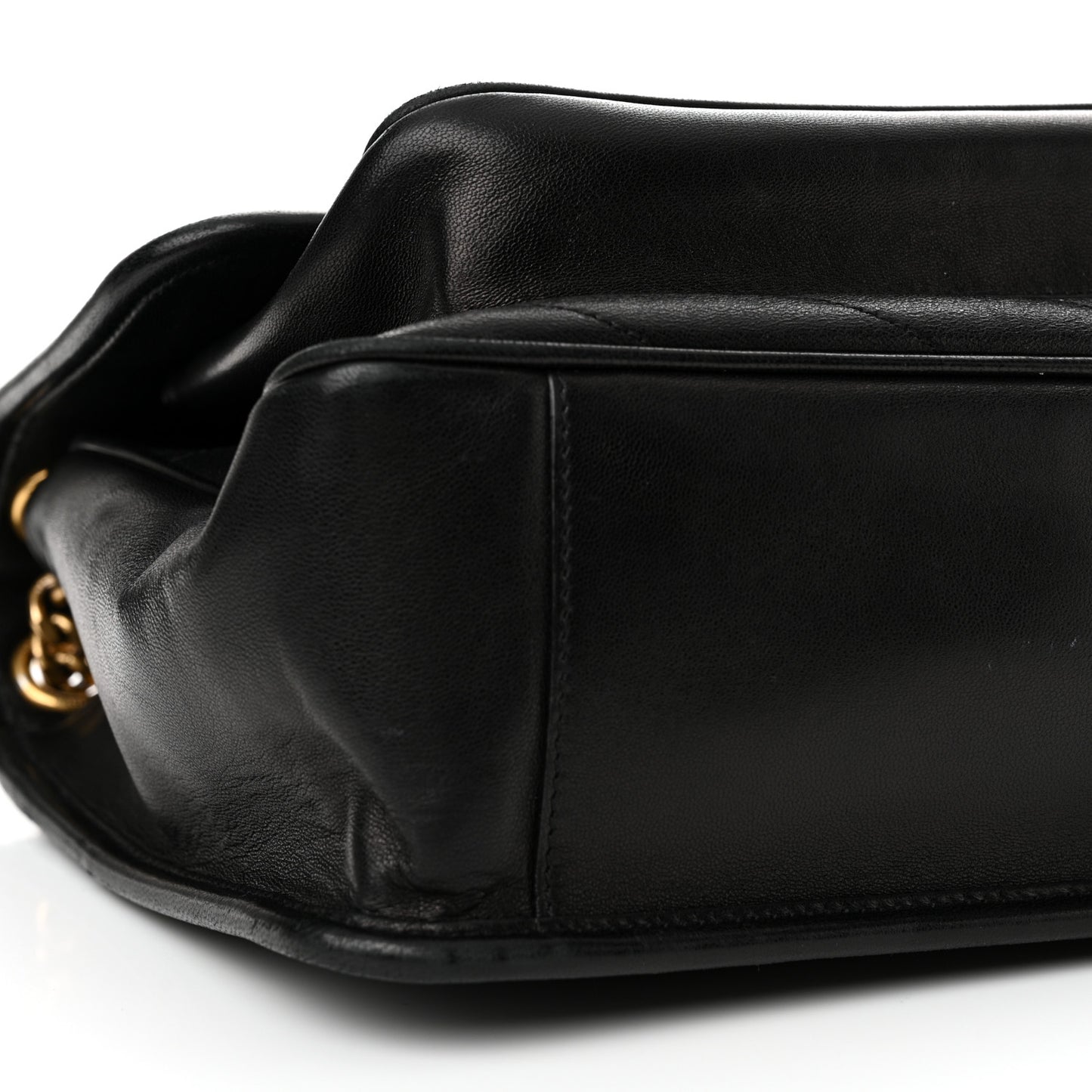 Lambskin Matelasse Monogram Medium Niki Chain Satchel Black