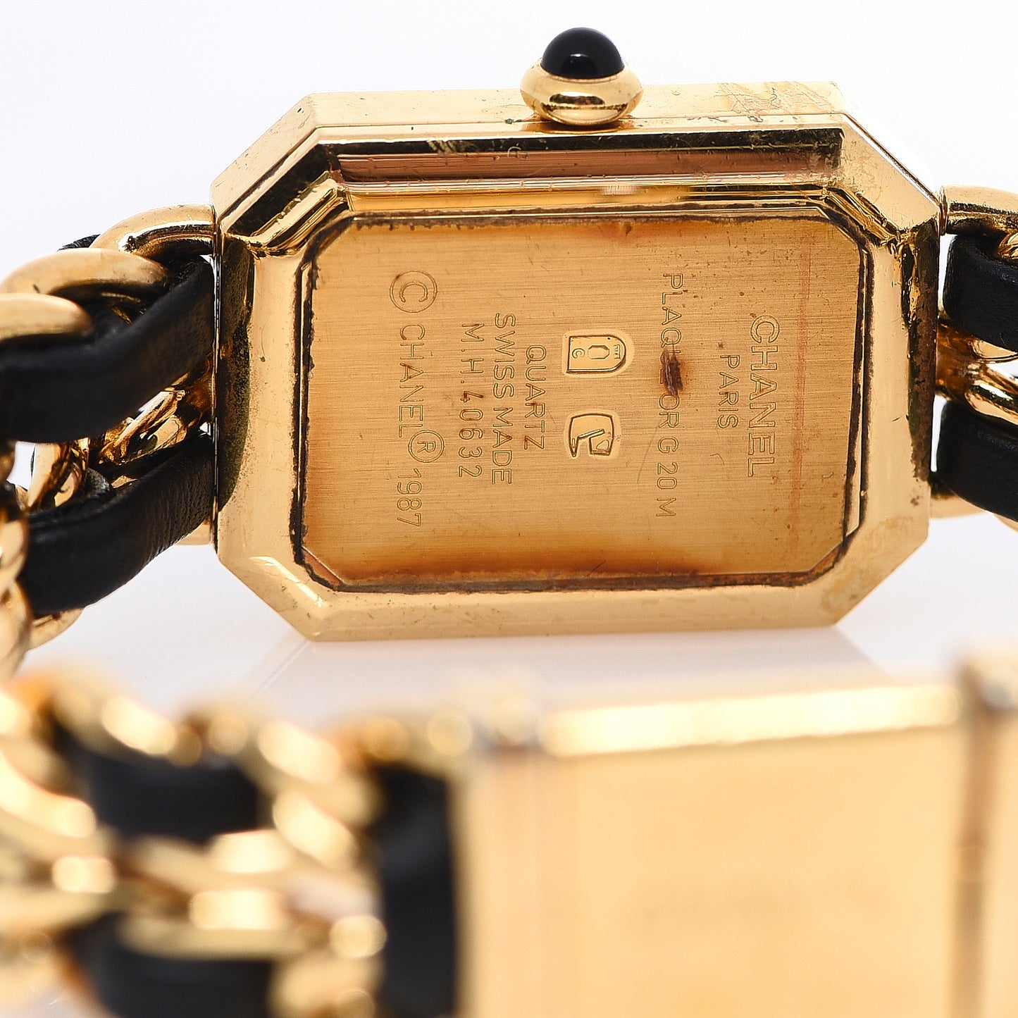 Stainless Steel Lambskin 20mm Chain Premiere Quartz Watch Gold M