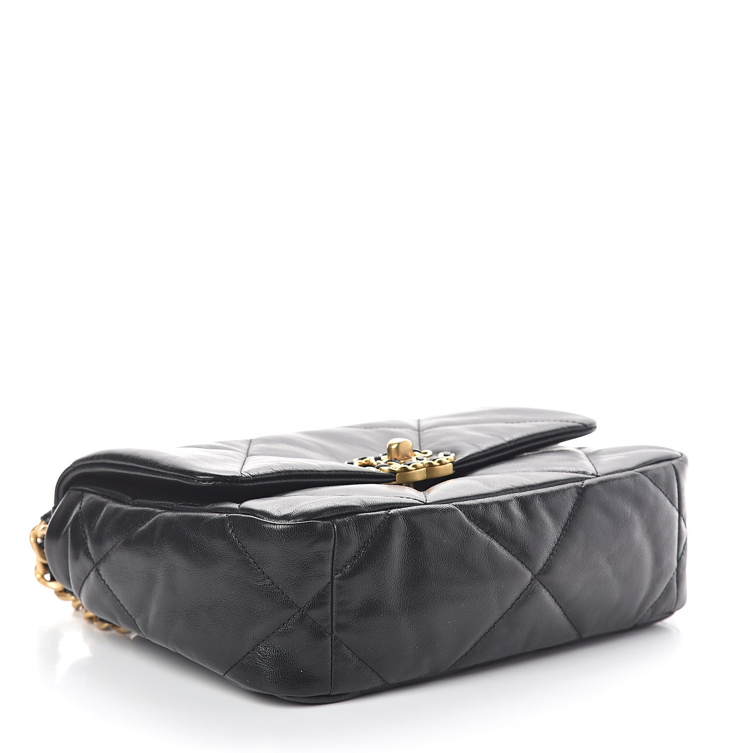 Chanel Lambskin Quilted Medium 19 Flap Black 4 of 11