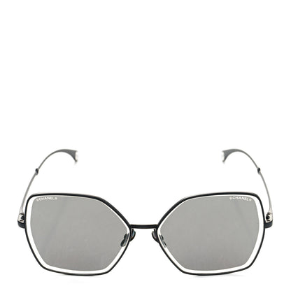 Chanel Metal Butterfly Removable Pearl Chain Sunglasses 4262 Black 2 of 8