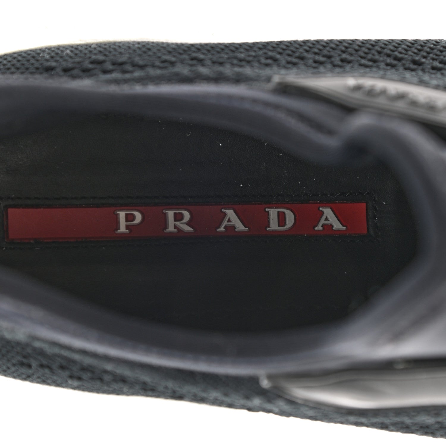 Prada Mesh Neoprene America’s Cup 45mm Sneakers 38.5 Black White 7 of 11