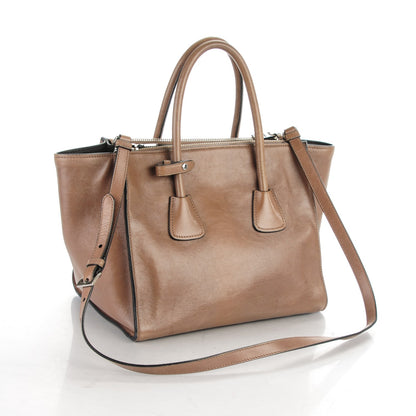 Prada Glace Calf Twin Pocket Tote Argilla 3 of 9