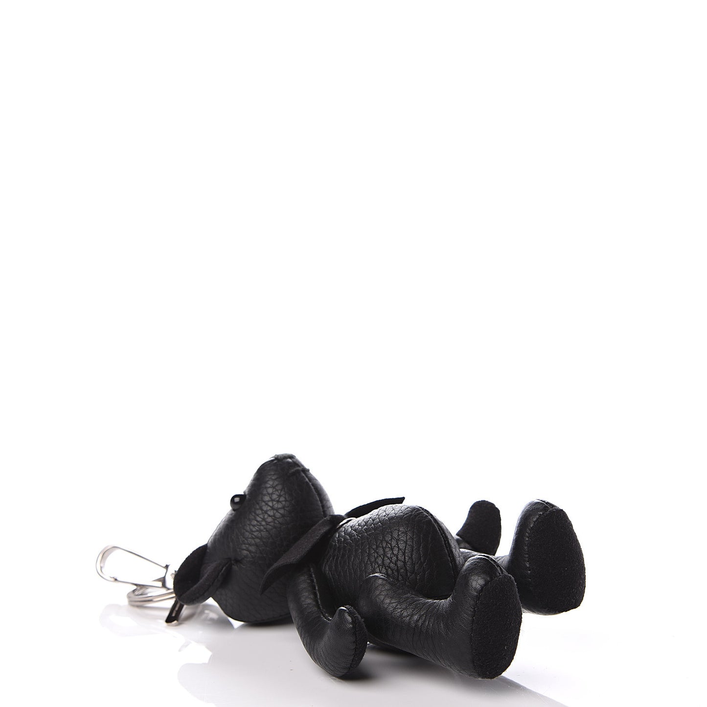 Grained Calfskin Thomas Bear Bag Charm Black