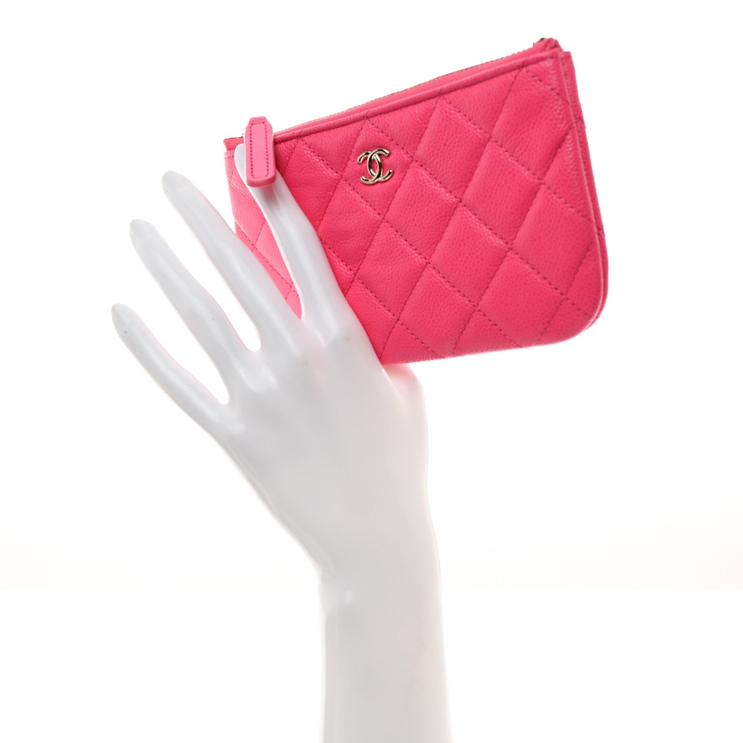 Chanel Caviar Quilted Small Cosmetic Case Fuchsia 2 of 8