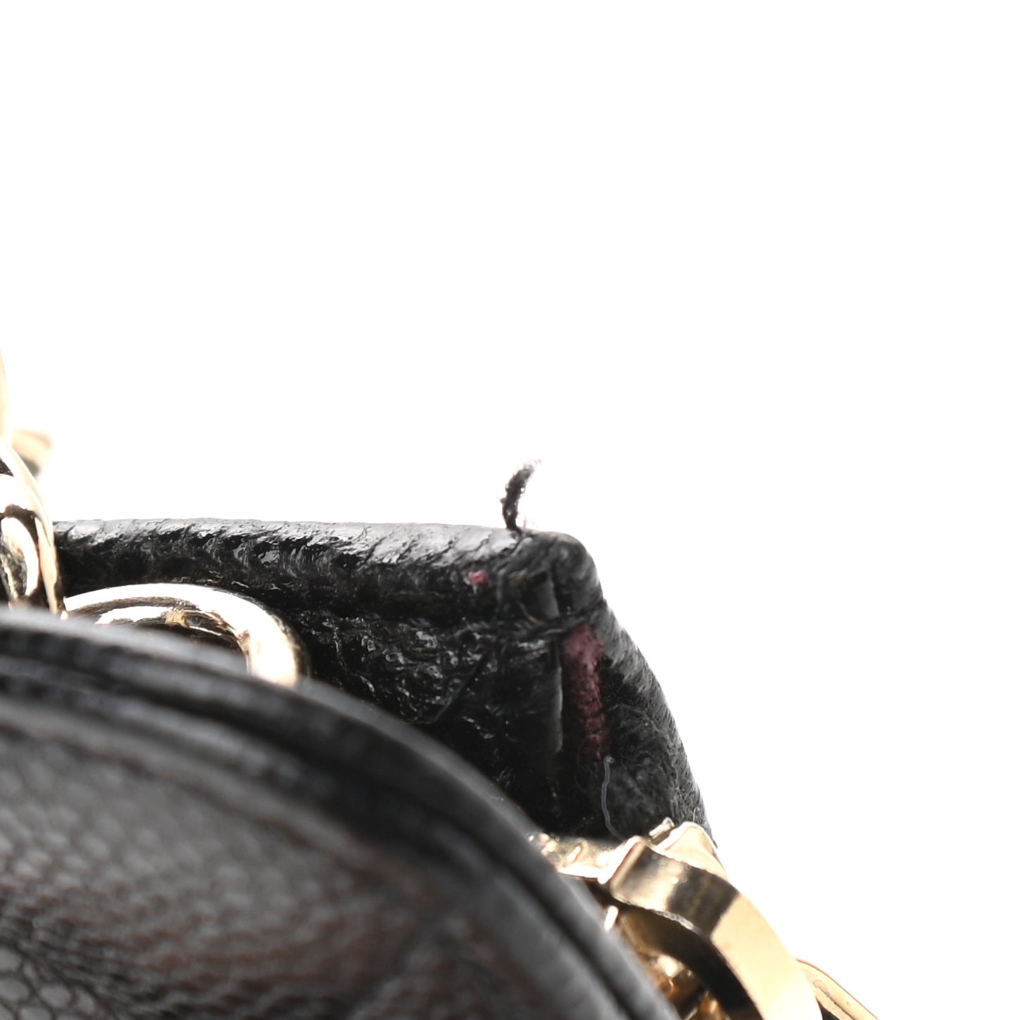 Caviar Quilted CC Phone Holder Black