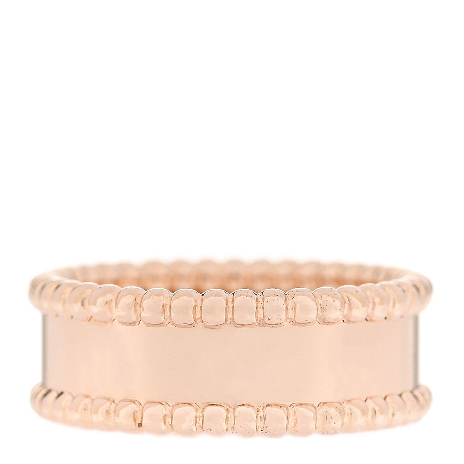 Van Cleef & Arpels 18K Rose Gold Perlee Signature Ring 56 7.75 3 of 7