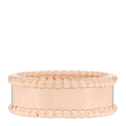 Van Cleef & Arpels 18K Rose Gold Perlee Signature Ring 56 7.75 3 of 7