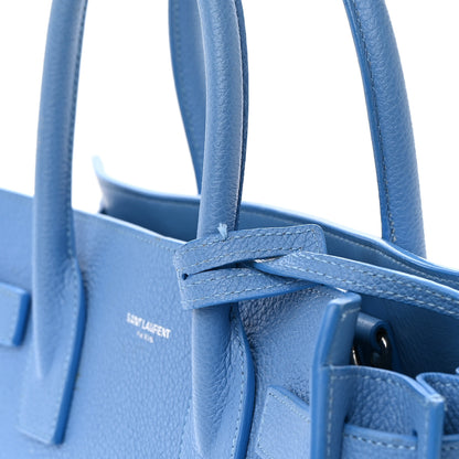 Saint Laurent Grained Calfskin Baby Sac De Jour Blue Clair 14 of 19