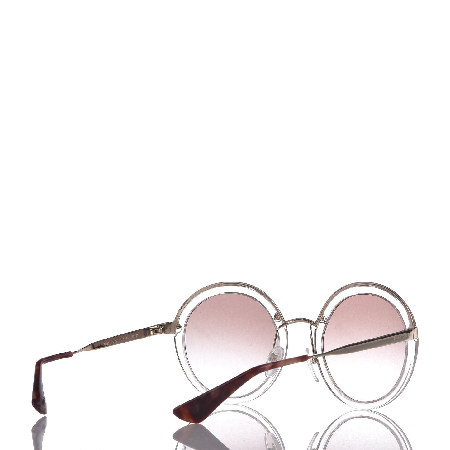 Round Sunglasses SPR 50T Brown Havana