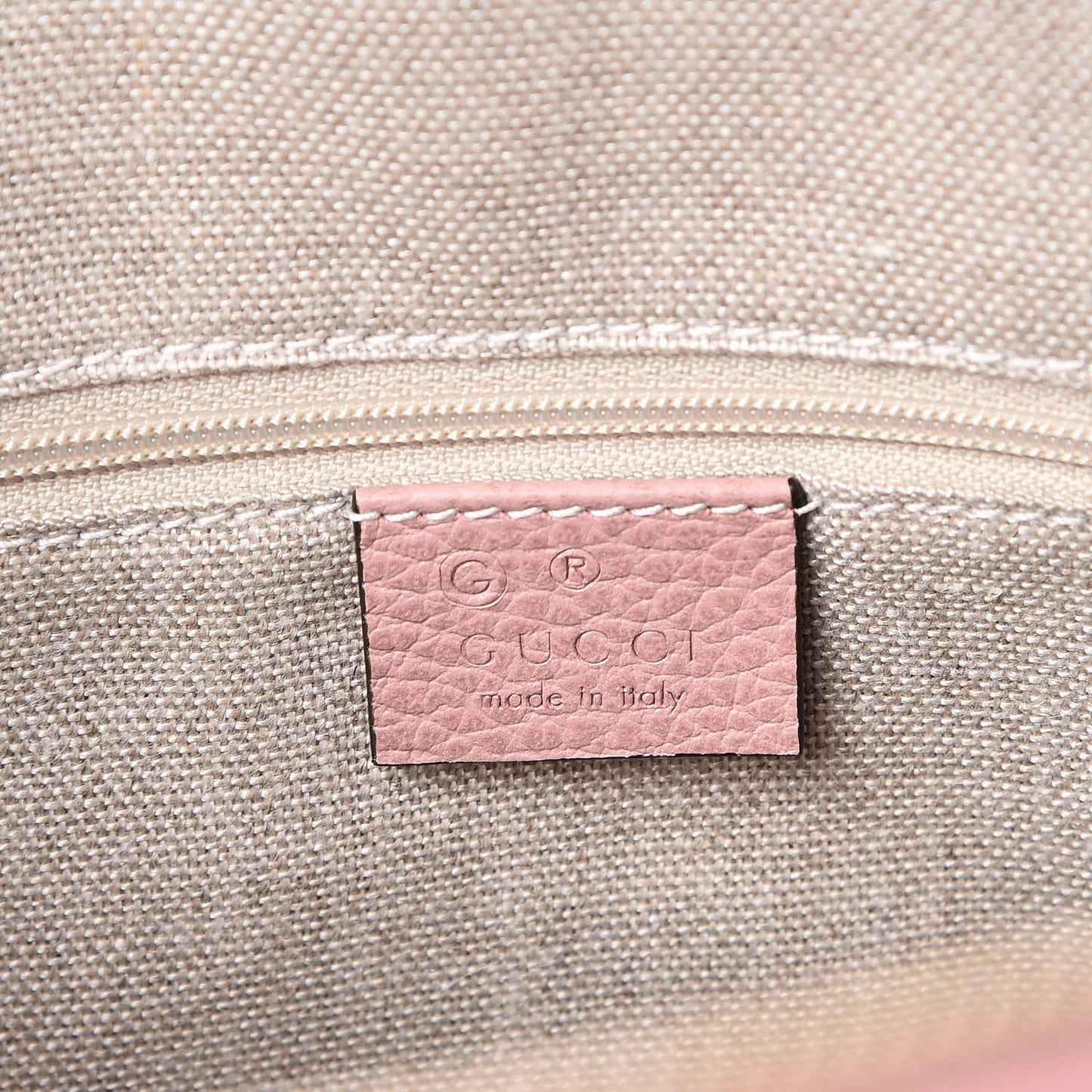 Dollar Calfskin Large GG Charm Dome Satchel Tote Soft Pink