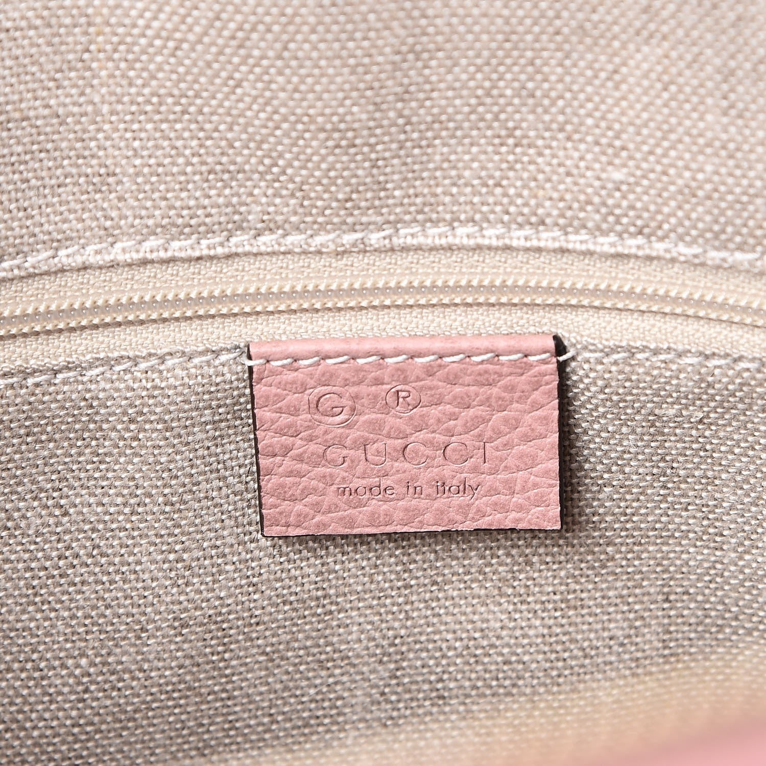 Gucci Dollar Calfskin Large GG Charm Dome Satchel Tote Soft Pink 6 of 7