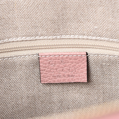Gucci Dollar Calfskin Large GG Charm Dome Satchel Tote Soft Pink 6 of 7