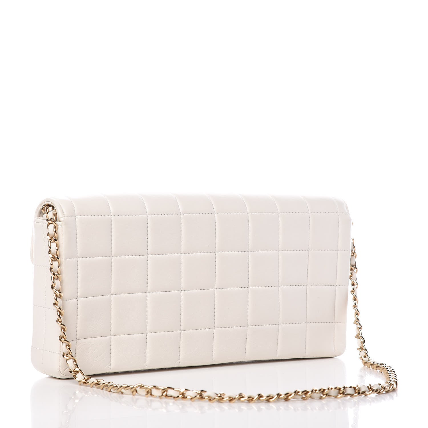 Chanel Lambskin East West Chocolate Bar Flap White 3 of 12