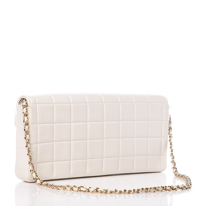 Chanel Lambskin East West Chocolate Bar Flap White 3 of 12