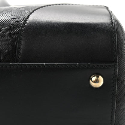 Gucci Calfskin Bright Diamante Medium Top Handle Bag Black 9 of 16