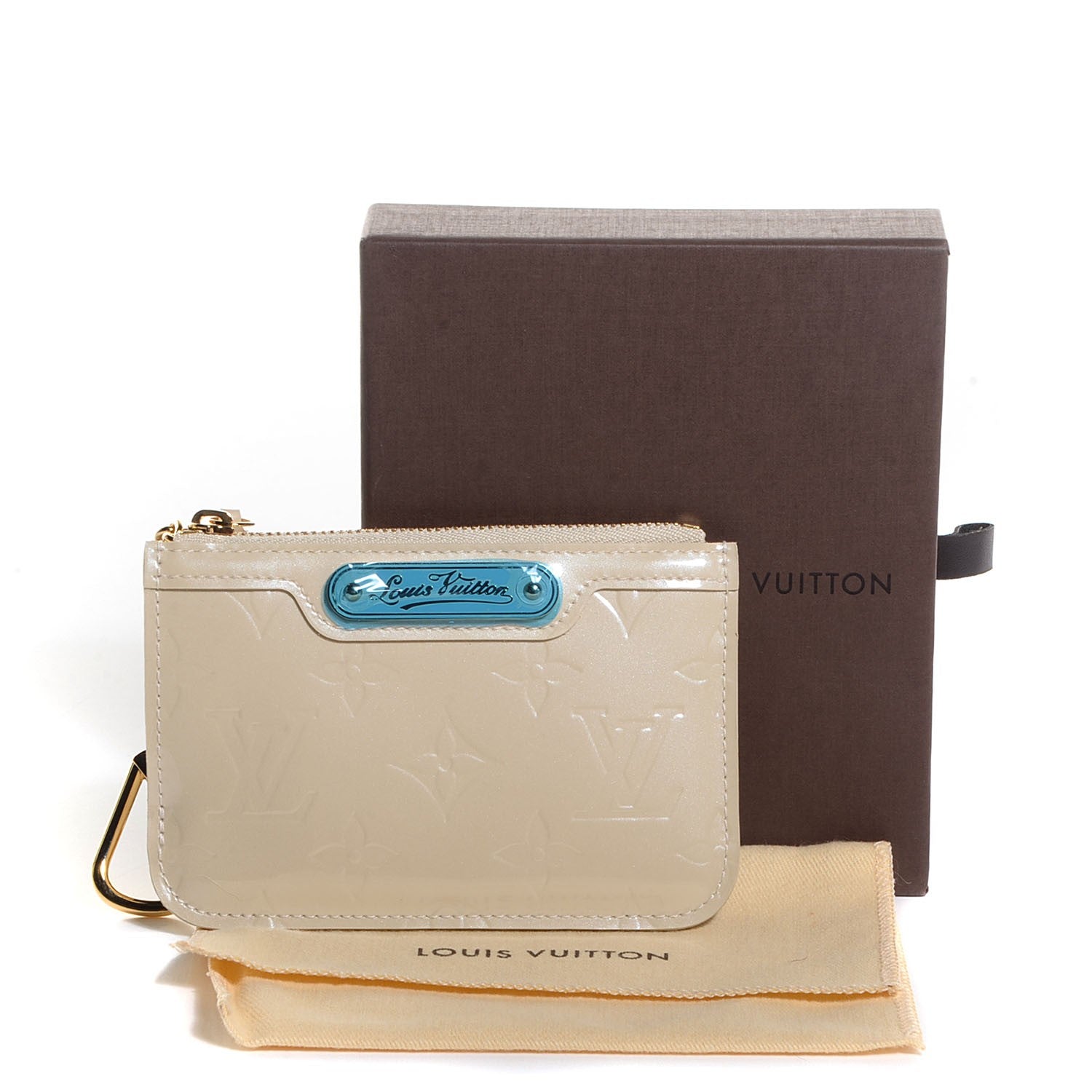 Louis Vuitton Vernis Key Pouch Blanc Corail 8 of 8