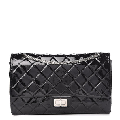 Chanel Distressed Patent Quilted 2.55 Reissue 227 Flap Black 1 of 16