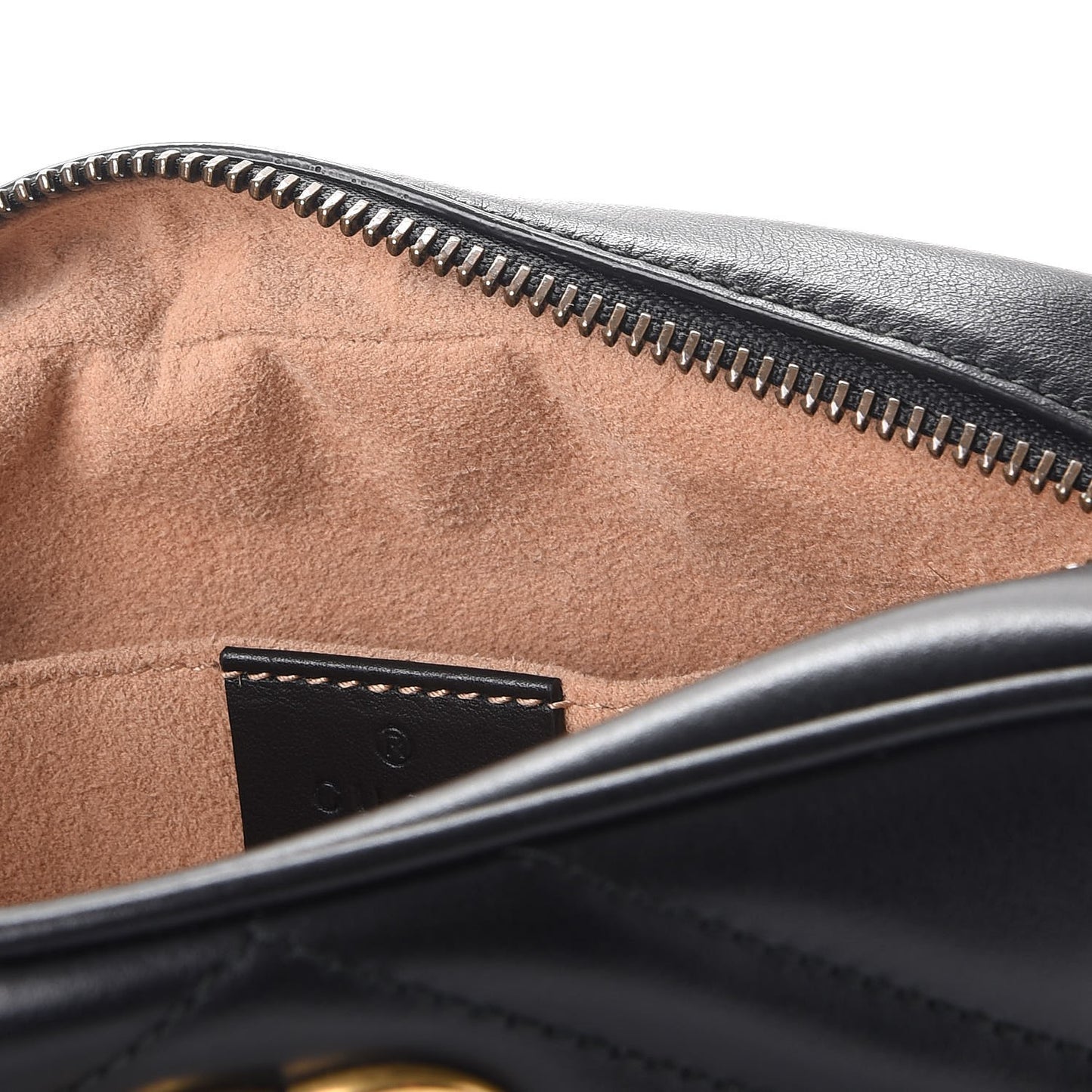 Calfskin Matelasse Mini GG Marmont Chain Shoulder Bag Black