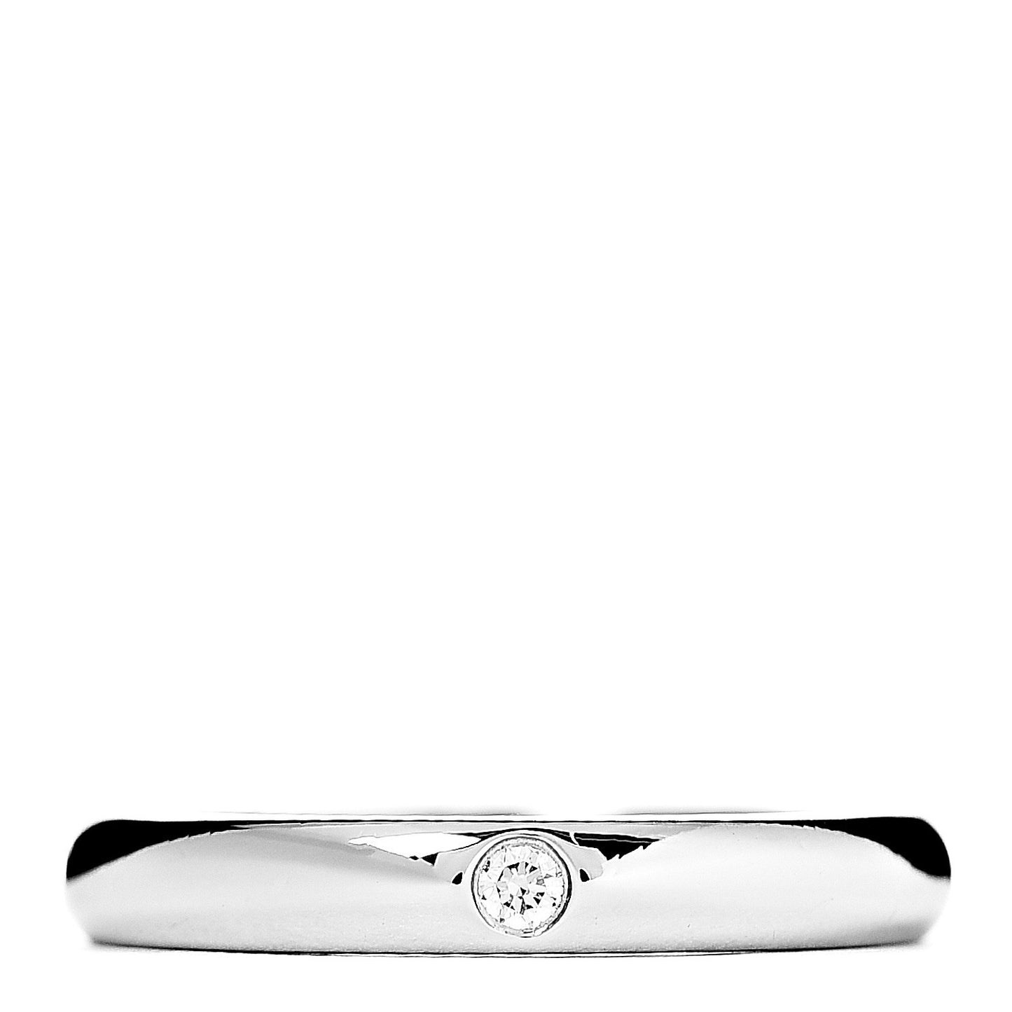 Platinum Diamond Elsa Peretti Band Ring 46 3.75