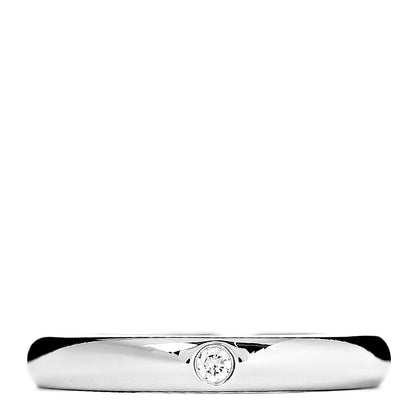 Tiffany Platinum Diamond Elsa Peretti Band Ring 46 3.75 1 of 5