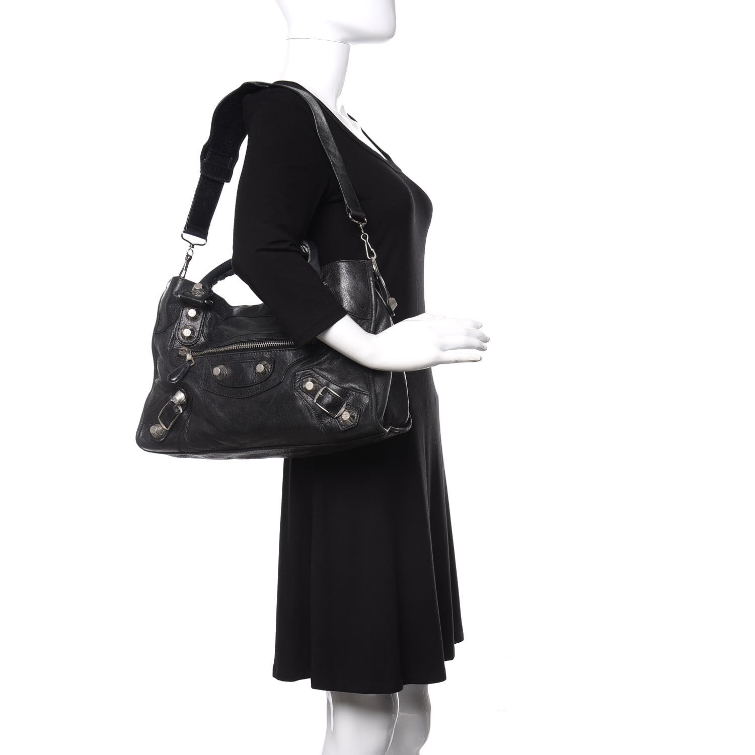 Balenciaga Agneau Giant 21 Silver Hardware City Black 2 of 9