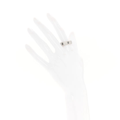 Cartier 18K White Gold Diamond Ceramic LOVE Paved Ring 57 8 2 of 6