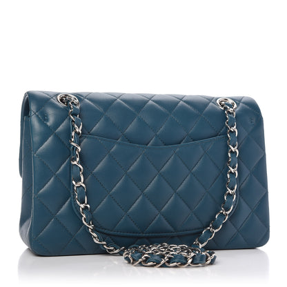 Chanel Lambskin Quilted Small Double Flap Dark Blue 3 of 10