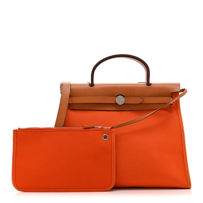 Hermes Toile Vache Hunter Herbag Zip 31 PM Orange 3 of 11