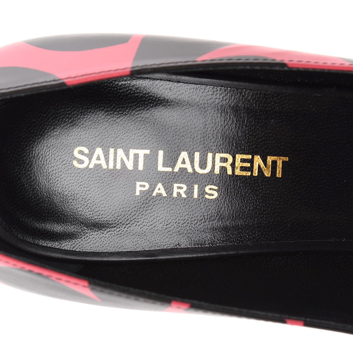 Saint Laurent Calfskin Big Heart Paris 105 Pumps 39 Rouge Black 8 of 11