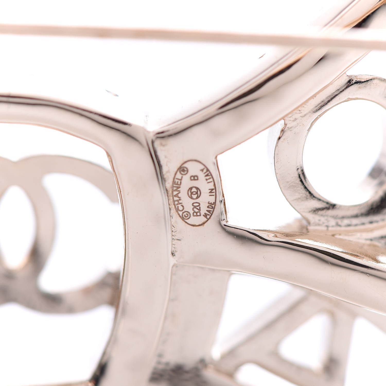Chanel Metal Crystal Bow-tiful CC Brooch Gold 4 of 4